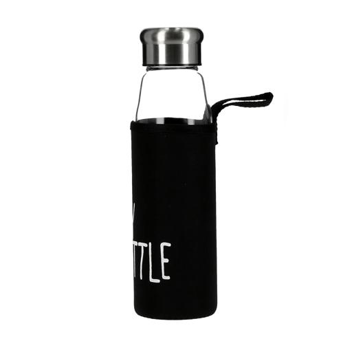 display image 5 for product Delcasa 550Ml Glass Water Bottle With Neoprene Sleeve - Portable Steel Cap Lead-Free, Travel Flask