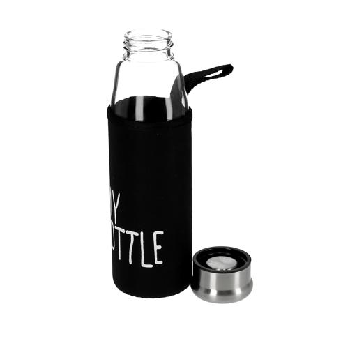 display image 6 for product Delcasa 550Ml Glass Water Bottle With Neoprene Sleeve - Portable Steel Cap Lead-Free, Travel Flask