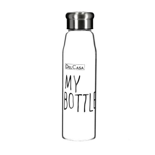 display image 4 for product Delcasa 550Ml Glass Water Bottle With Neoprene Sleeve - Portable Steel Cap Lead-Free, Travel Flask