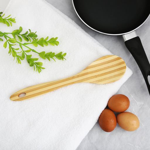 display image 2 for product Delcasa Bamboo Serving Spoon - Heat Resistant Grip Spoon, Bamboo, Cooking And Baking Equipment