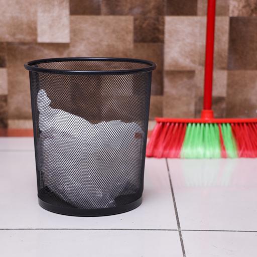 display image 2 for product Delcasa Dustbin - Circular Mesh Wastebasket Trash Can, Waste Basket Garbage Can Bin