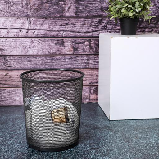 display image 1 for product Delcasa Dustbin - Circular Mesh Wastebasket Trash Can, Waste Basket Garbage Can Bin