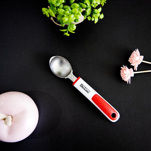 Comfy Grip Pink Metal Ice Cream Scoop - 7 3/4 x 2 x 1 3/4 