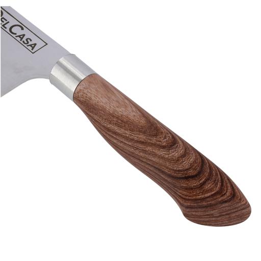 Delcasa Stainless Steel Knife Sharpener With Wooden Handle