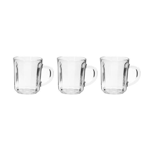 display image 6 for product Delcasa 3Pcs 240Ml/8Oz Glass Cup With Handle - Portable Water Cup Drinking Glass