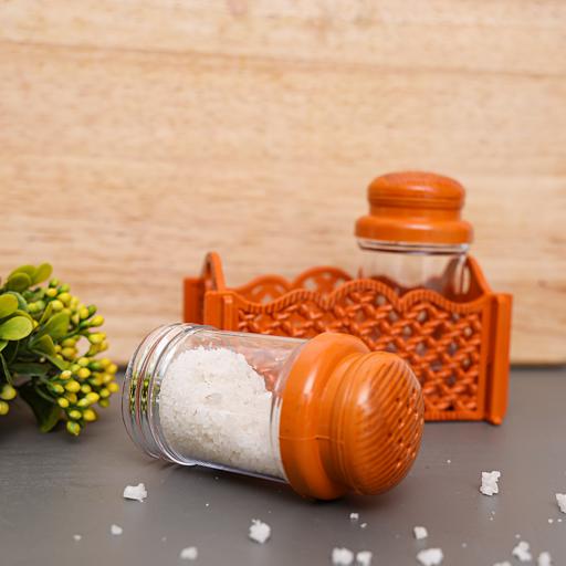 display image 3 for product Delcasa Salt & Pepper Shaker With Stand - Ideal For Daily Use - Non-Toxic, Ecologically Tasteless