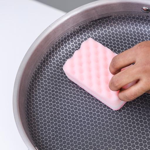 18 PC Kitchen Sponge Scrubber Basket Steel Wool Scouring Pads Scrub Clean Dishes