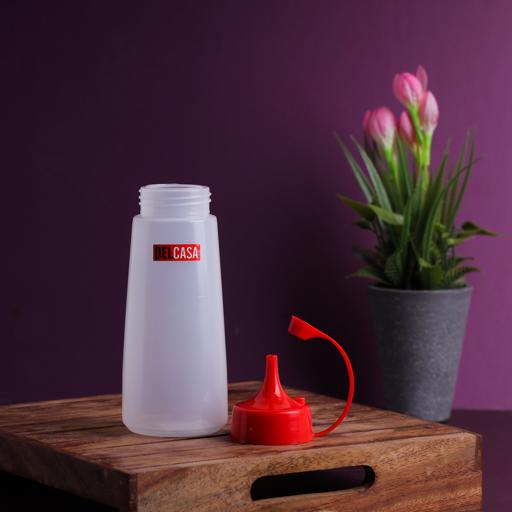 display image 1 for product Delcasa 12Oz Ketchup Bottle + Washer, Plastic Squeeze Bottles Perfect For Ketchup, Mustard