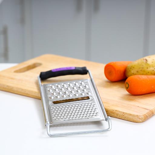 display image 3 for product Delcasa Multi-Purpose Flat Grater - Portable Ergonomic Handle Stainless Steel Multi-Function