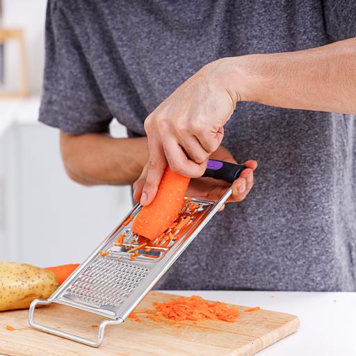 display image 1 for product Delcasa Multi-Purpose Flat Grater - Portable Ergonomic Handle Stainless Steel Multi-Function