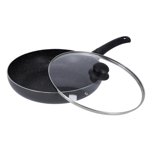 display image 7 for product Delcasa 26 Cm Non Stick Aluminium Deep Fry Pan With Lid 26X5 Cm