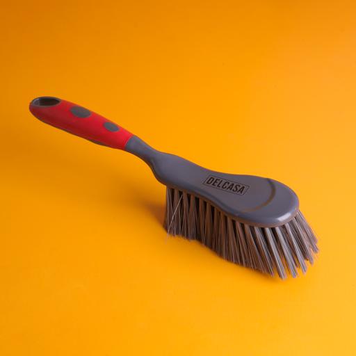 display image 2 for product Delcasa Dust Pan & Brush Set - Hand Broom With Synthetic Stiff Bristles - Broom Set Having Frayed