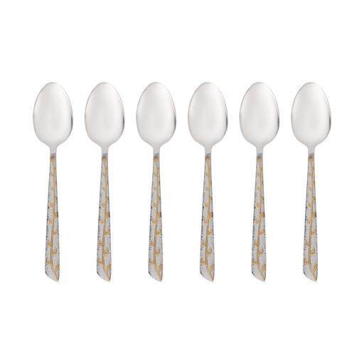 6Pcs Measuring Spoons Set Stainless Steel Teaspoon Coffee Sugar