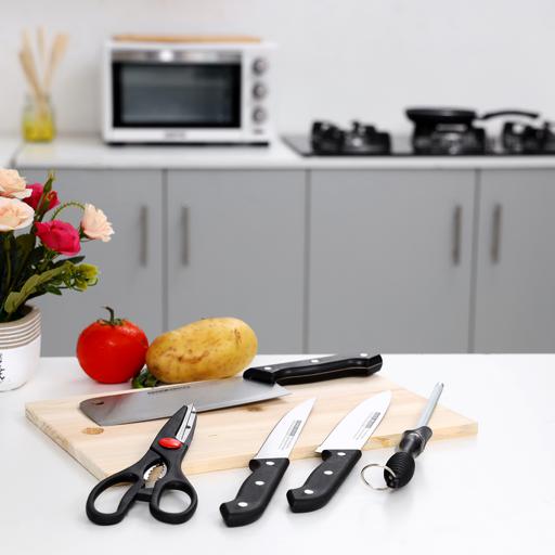 Buy Delcasa 5 Pcs Kitchen Knife Set With Cutting Board Online in