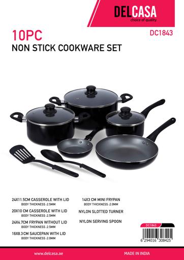 Buy Delcasa Nylon Cooking Utensils, 6 Pcs - Non Stick Non Scratch