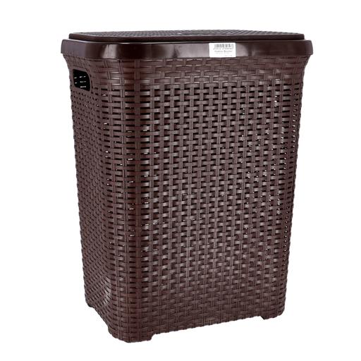 display image 6 for product Square Laundry Basket, Portable Handles, Lid Hamper, DC1847 | Scratch & Bumper Free | Tough Lid | Multifunctional | Suitable for Bedroom, Bathroom, Laundry & More