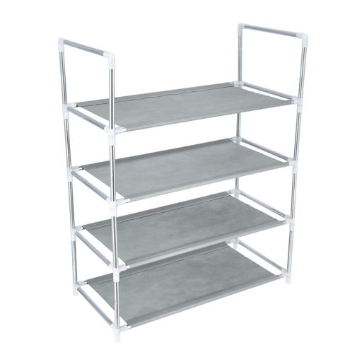 display image 5 for product 4 Layer Shoe Rack, Iron and Non-Woven Fabric Rack, DC2003 | Modern Design Storage Rack | Organize up to 18 Pairs | Easy to Move & Space Saving Storage Rack