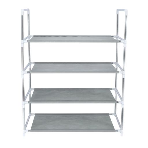 display image 6 for product 4 Layer Shoe Rack, Iron and Non-Woven Fabric Rack, DC2003 | Modern Design Storage Rack | Organize up to 18 Pairs | Easy to Move & Space Saving Storage Rack