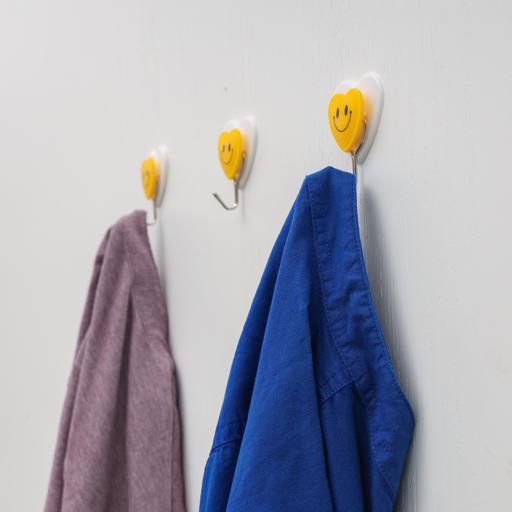 display image 2 for product 3 Pcs Clip Hook, DC2032 | Self Adhesive Wall Hook | Heavy Duty Waterproof For Bathroom, Kitchen, Coat, Towel, Robe Hanger 