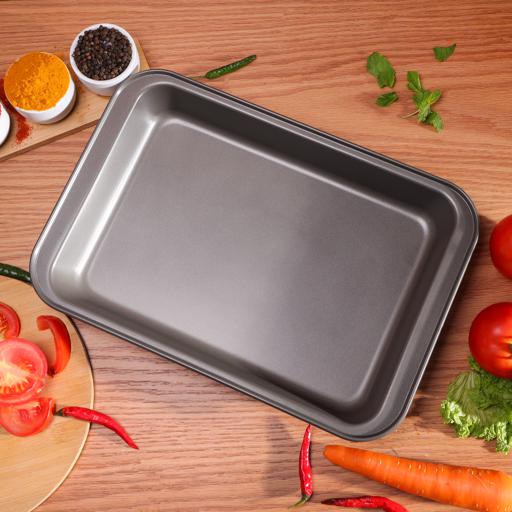 display image 1 for product Roaster Pan, Carbon Steel, Non-Stick Coating, DC2036 - For Oven Use Only, Deep Large Roasting Tin, Premium Quality, Easy to Clean