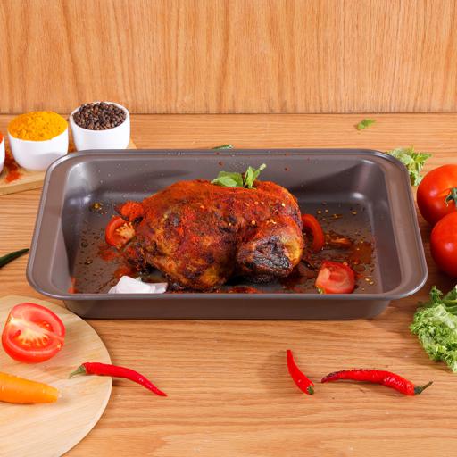 display image 3 for product Roaster Pan, Carbon Steel, Non-Stick Coating, DC2036 - For Oven Use Only, Deep Large Roasting Tin, Premium Quality, Easy to Clean