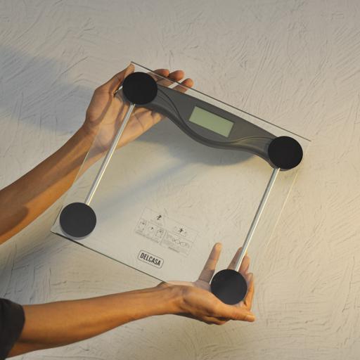 display image 3 for product Electronic Personal Scale, LCD display, DC2052 | Tempered Glass Platform | 150Kg Capacity | LCD Display | Low Power & Overload Indicator