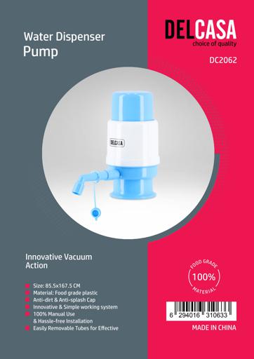 display image 10 for product Water Dispenser Pump with Vacuum Technology, DC2062 | Food Grade Plastic Material | Manual Use Pump with Removable Tubes | Anti-Dirt & Anti-Splash Cap