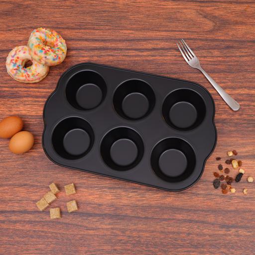 Silicone Muffin Baking Pan & Cupcake Tray 6 Cup - Nonstick 6 Size