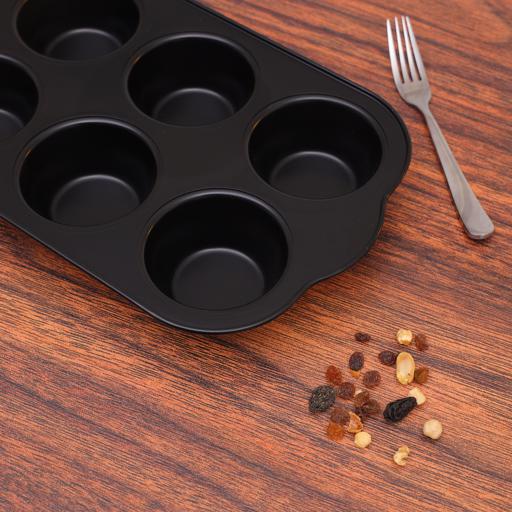 6 Cups Round Non Stick Muffin Tray Cake Mould Cup Cake Baking Pan Molds