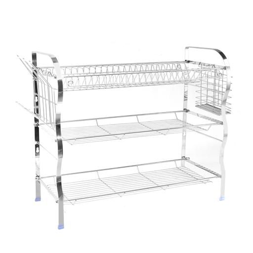 Dimension space 304 stainless steel double-layer wall-mounted dish rack  drain rack kitchen rack hanging