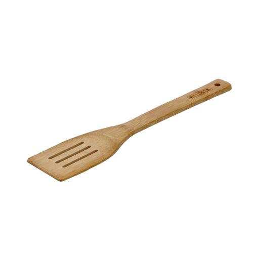 display image 7 for product Bamboo Slotted Turner, Natural Bamboo Spoon, DC2097 | Resist High Temperature & Corrosion | Won't Scratch Your Pots & Pans | Can be used for Flipping, Frying, Serving, Cooking