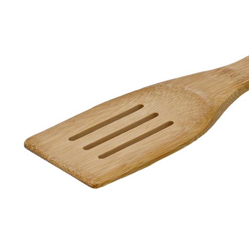 display image 6 for product Bamboo Slotted Turner, Natural Bamboo Spoon, DC2097 | Resist High Temperature & Corrosion | Won't Scratch Your Pots & Pans | Can be used for Flipping, Frying, Serving, Cooking