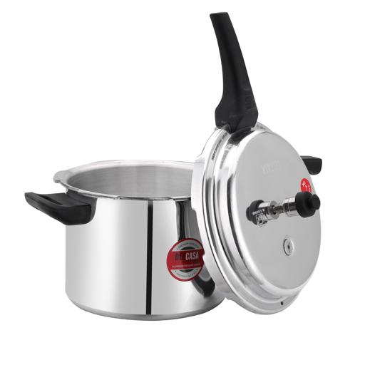 display image 10 for product 3 Litre Aluminium Pressure Cooker, Sleek and Simple, DC2102 | Induction Compatible | Durable Cooker with Lid | Improved Pressure Regulator | Comfortable Handle