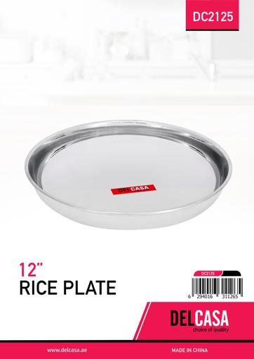 display image 8 for product Stainless Steel Rice Plate | Round Quarter Plate | 25cm, 12"