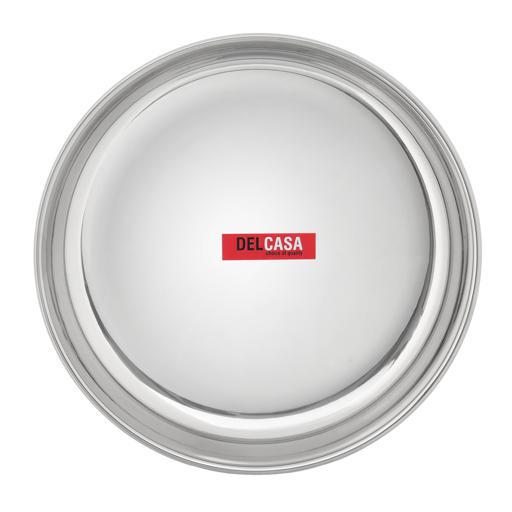 display image 0 for product Stainless Steel Rice Plate | Round Quarter Plate | 25cm, 12"