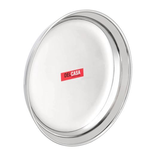 display image 7 for product Stainless Steel Rice Plate | Round Quarter Plate | 25cm, 12"