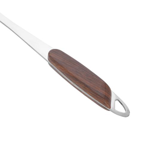 display image 6 for product Stainless Steel Soup Ladle, Wood Finish Handle, DC2146 | Dishwasher Safe | Elegant Design | Dinner Cutlery/Crockery Utensil | Ideal For Soup, Soup, Desserts & More