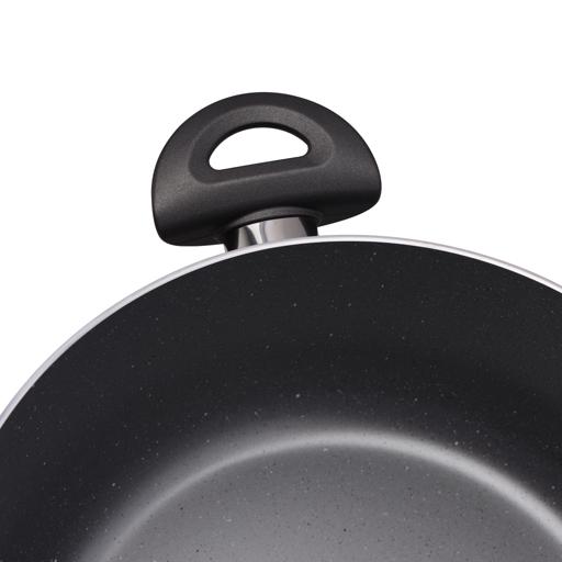 display image 13 for product Smart Granitium Cookware Set, Granite Coated, DC2160 | Sturdy Bakelite Handle | Non-Stick Coating | Tempered Glass Lids | Aluminium Cookware Compatible with Multiple Hobs