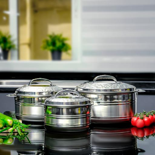 Delcasa 3Pcs Stainless Steel Hot Pot