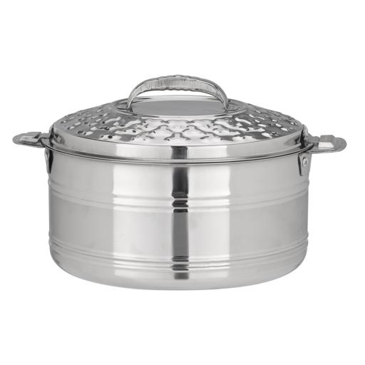 display image 0 for product Double Wall Stainless Steel Hot Pot, 4000ml Hot Pot, DC2177 | Firm Twist Lock | Strong Handles | Steel Serving Pot, Steel Chapati Storage Box, Roti Serving Pot