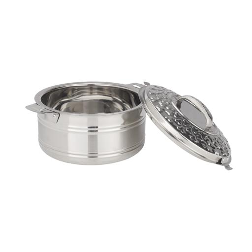 display image 5 for product Double Wall Stainless Steel Hot Pot, 4000ml Hot Pot, DC2177 | Firm Twist Lock | Strong Handles | Steel Serving Pot, Steel Chapati Storage Box, Roti Serving Pot