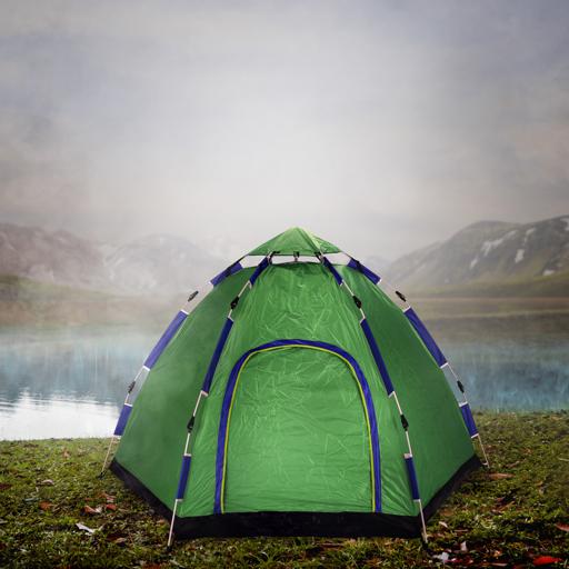 display image 1 for product Season Tent 4 Person, Backpacking Tent, DC2190 | For 3 Season Waterproof, Lightweight, Practical Storage Space | Multiple Uses | Portable Windproof Double Layer for Cycling Hiking Camping