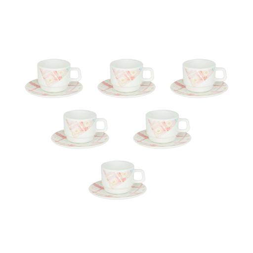 Cello Opalware Tea/Coffee Cup Medium (Set Of 6Pcs)