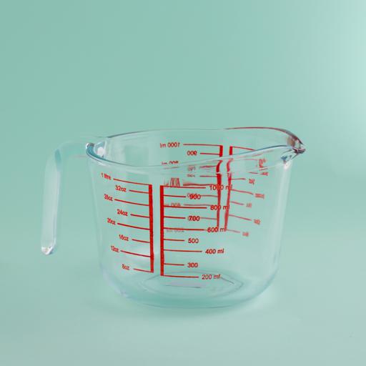 Measuring cup, made of borosilicate glass, Classic, 1000 ml