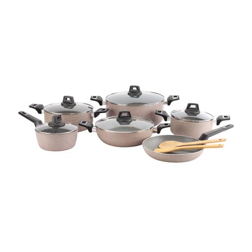 13Pcs Non Stick Granite Cookware Pots and Pans Cooking Kitchen Set