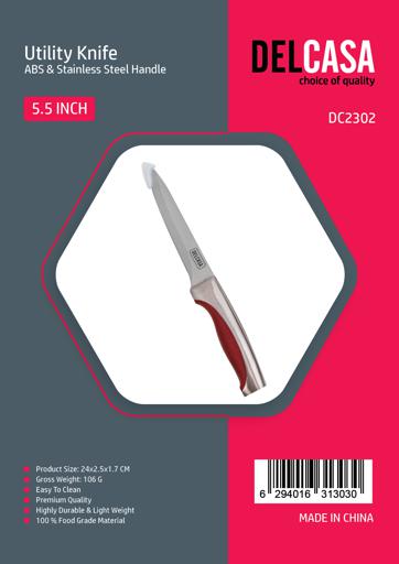 display image 7 for product Utility Knife, 5.5" Knife with ABS & Steel Handle, DC2302 | Stainless Steel Sharp Blade | Durable & Strong | Kitchen Knife for Cutting Vegetables, Meat, Fruits & More