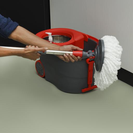 display image 5 for product Spin Easy Mop with Steel Drum, Microfiber Mop Head, DC2358 | 360 Rotating Mop Plate | Adjustable Height | Ideal for Use in Mopping the Kitchen, Bathroom, Lobby, Car, Bedroom