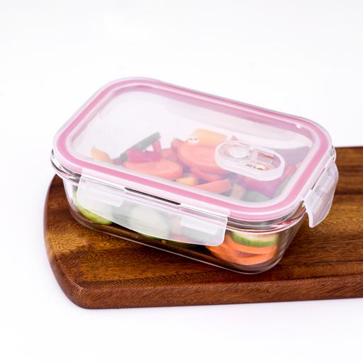 Airtight High Heat Resistant Glass Container Food Storage Lunch