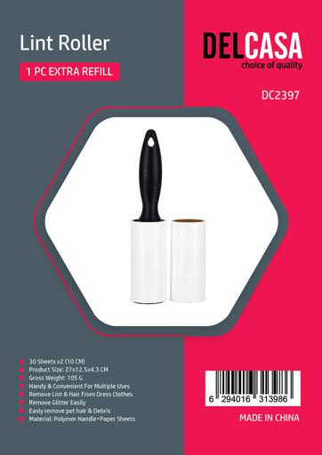 1pc Tear-Off Lint Roller/3pcs Replacement Paper Tube Set, Portable