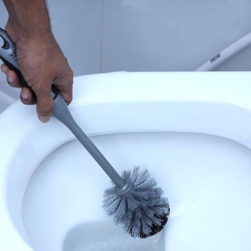 display image 3 for product Toilet Brush, Premium Quality Cleaning Brush, DC2403 | Easy Storage with Comfortable Handle | Compact Round Shape Design Toilet Cleaner